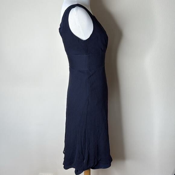 J. Crew Navy Silk Chiffon Sophia Dress - Picture 5 of 6